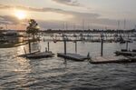 A dock sits damaged after Hurricane Florence hit in New Bern, North Carolina,&nbsp;on&nbsp;Sept. 20.