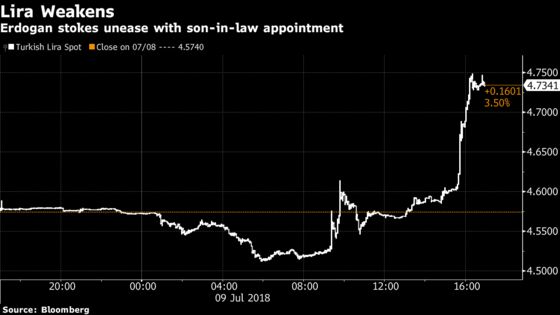 Erdogan Names Son-in-Law as Treasury and Finance Minister