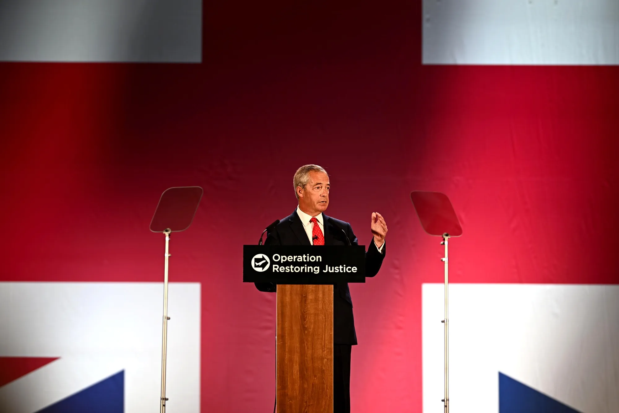 Nigel Farage in Oxford, on Aug. 26.
