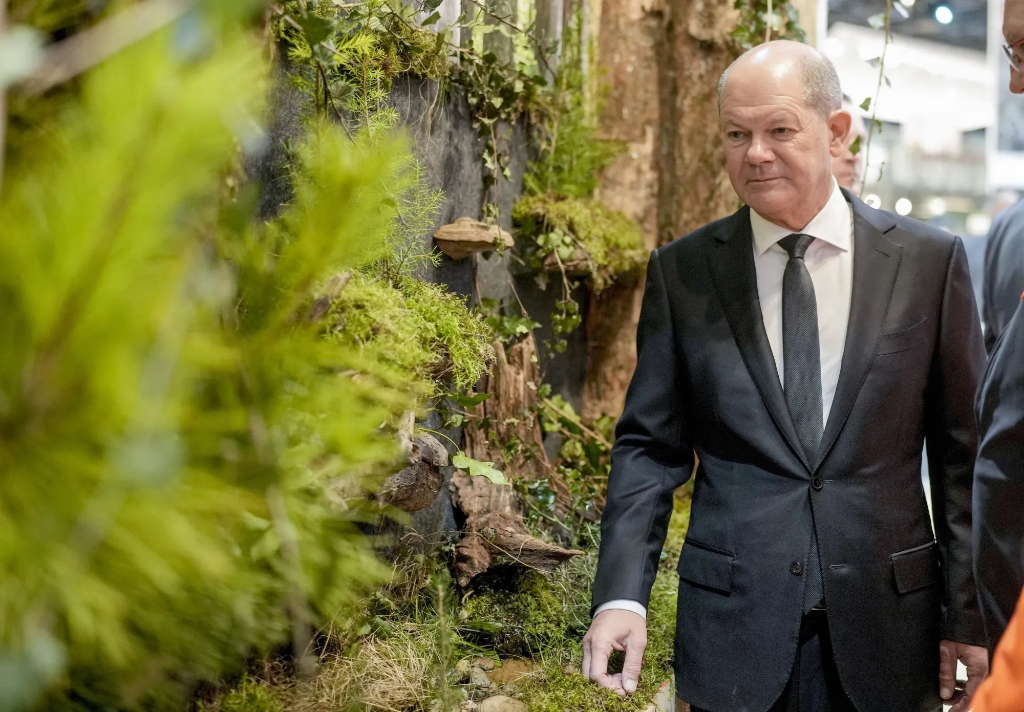 Olaf Scholz visits a booth of the German Forestry at&nbsp;the International Agriculture Fair 'Green Week'&nbsp;in Berlin on Jan. 22.