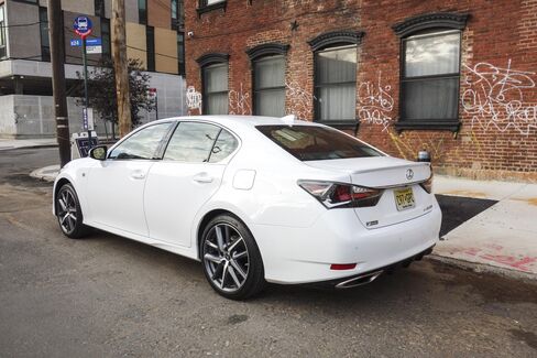 The 19-inch Dark Graphite wheels on the optional rear-wheel drive F Sport are nearly 13 percent wider in the rear. (Shown: AWD version)