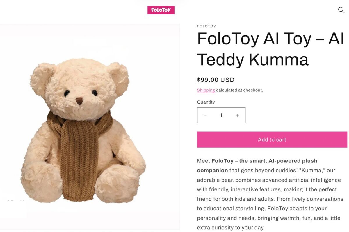 
                            Singapore Firm’s Teddy Kuma AI Bear Back on Sale After Shock Sex Talk