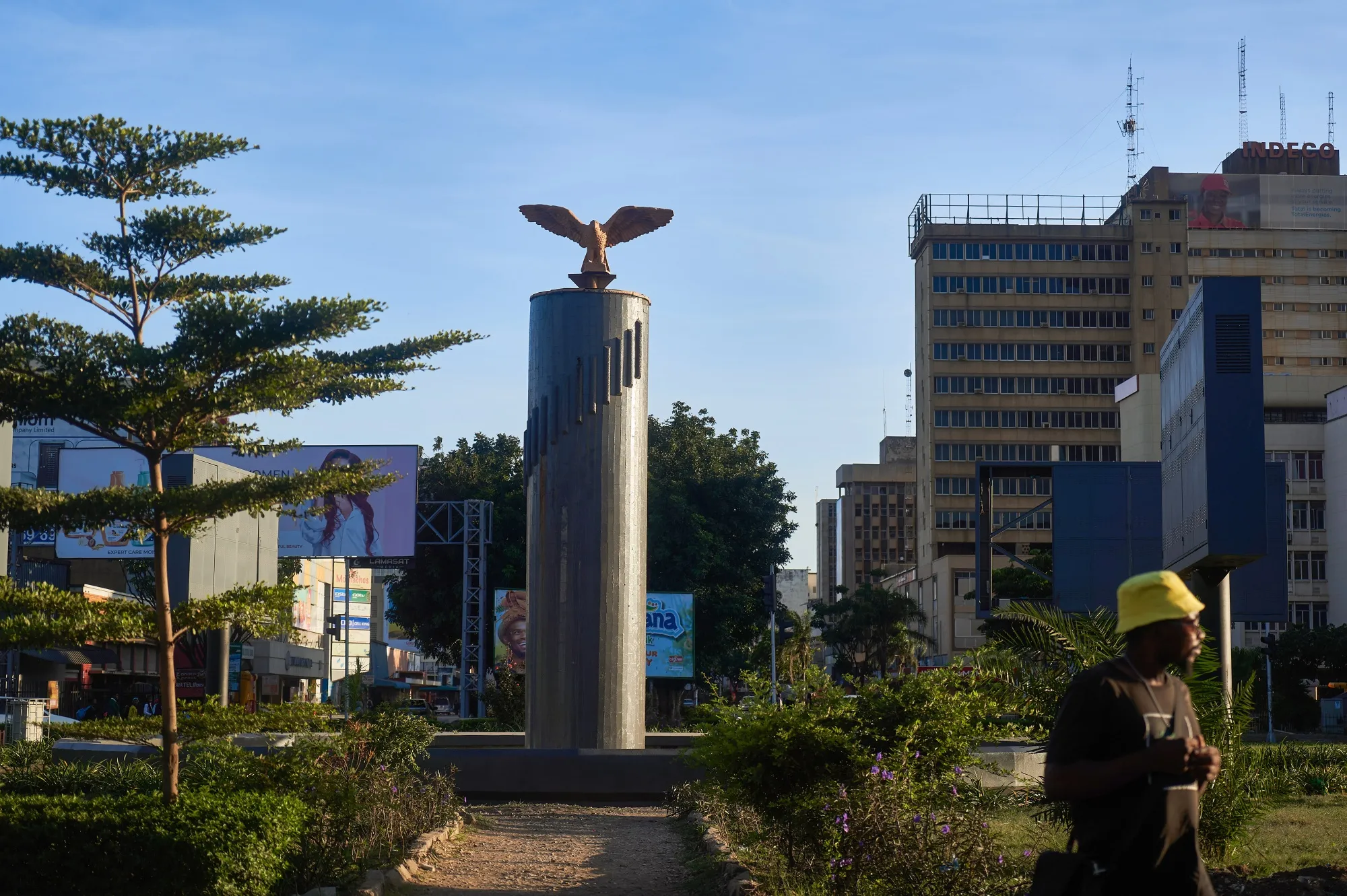The city centre in Lusaka, Zambia.
