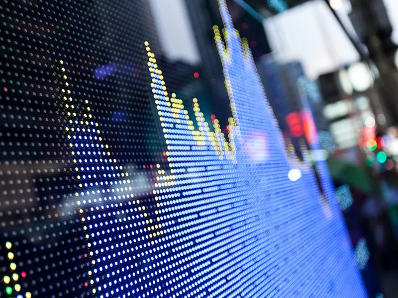 Stock trading display screen board