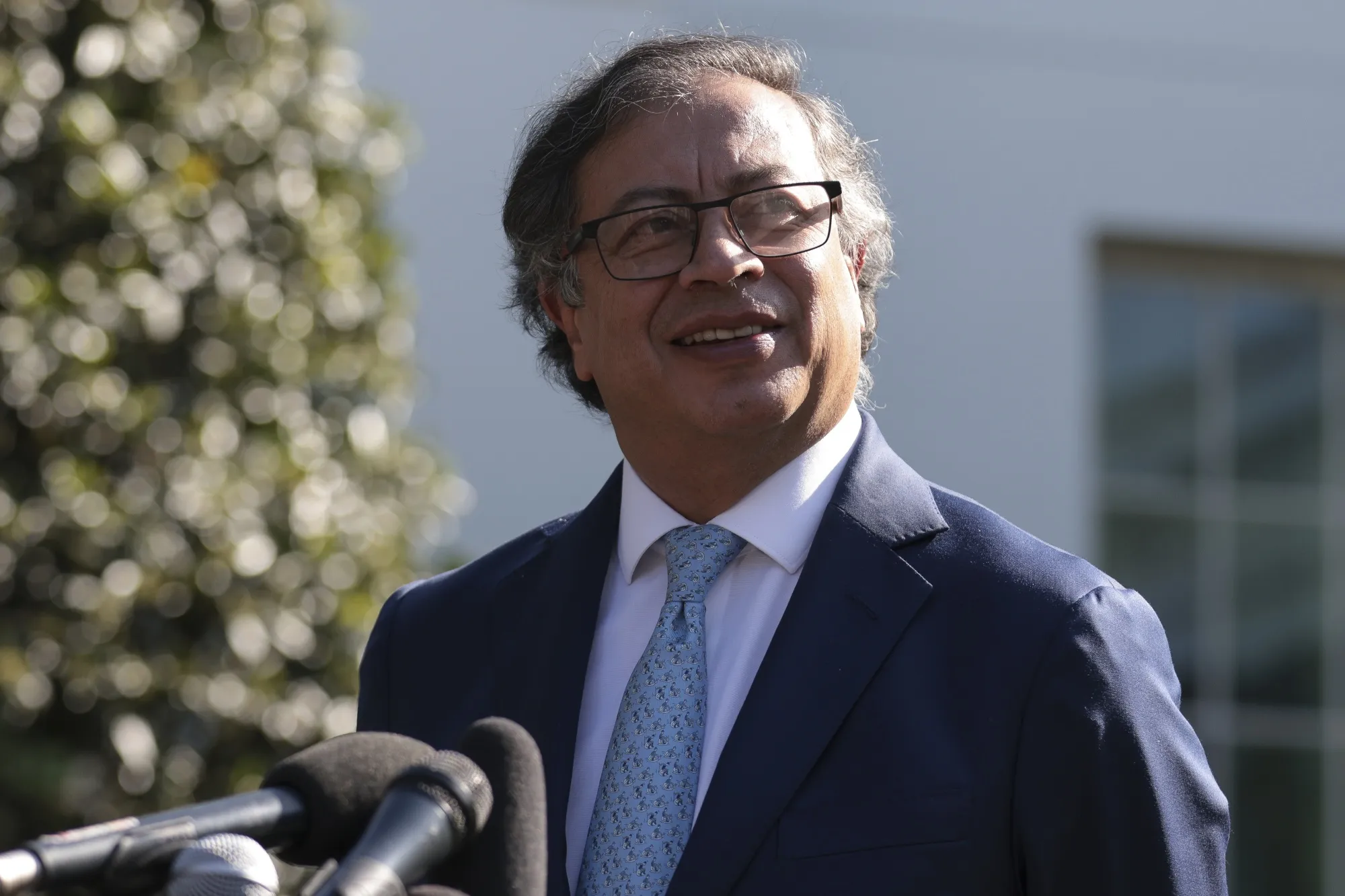Gustavo Petro, Colombia’s president, speaks in Washington, DC, in April.