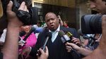 South Carolina pastor Rev. Mark Burns talks with reporters outside Trump Tower after attending a meeting with Republican presidential candidate Donald Trump August 25, 2016 in New York.
