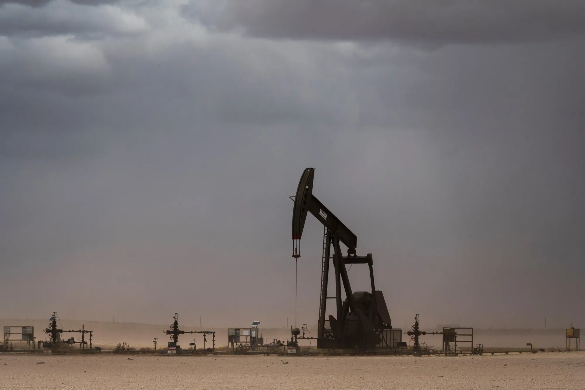 A pumpjack in Martin County, Texas.