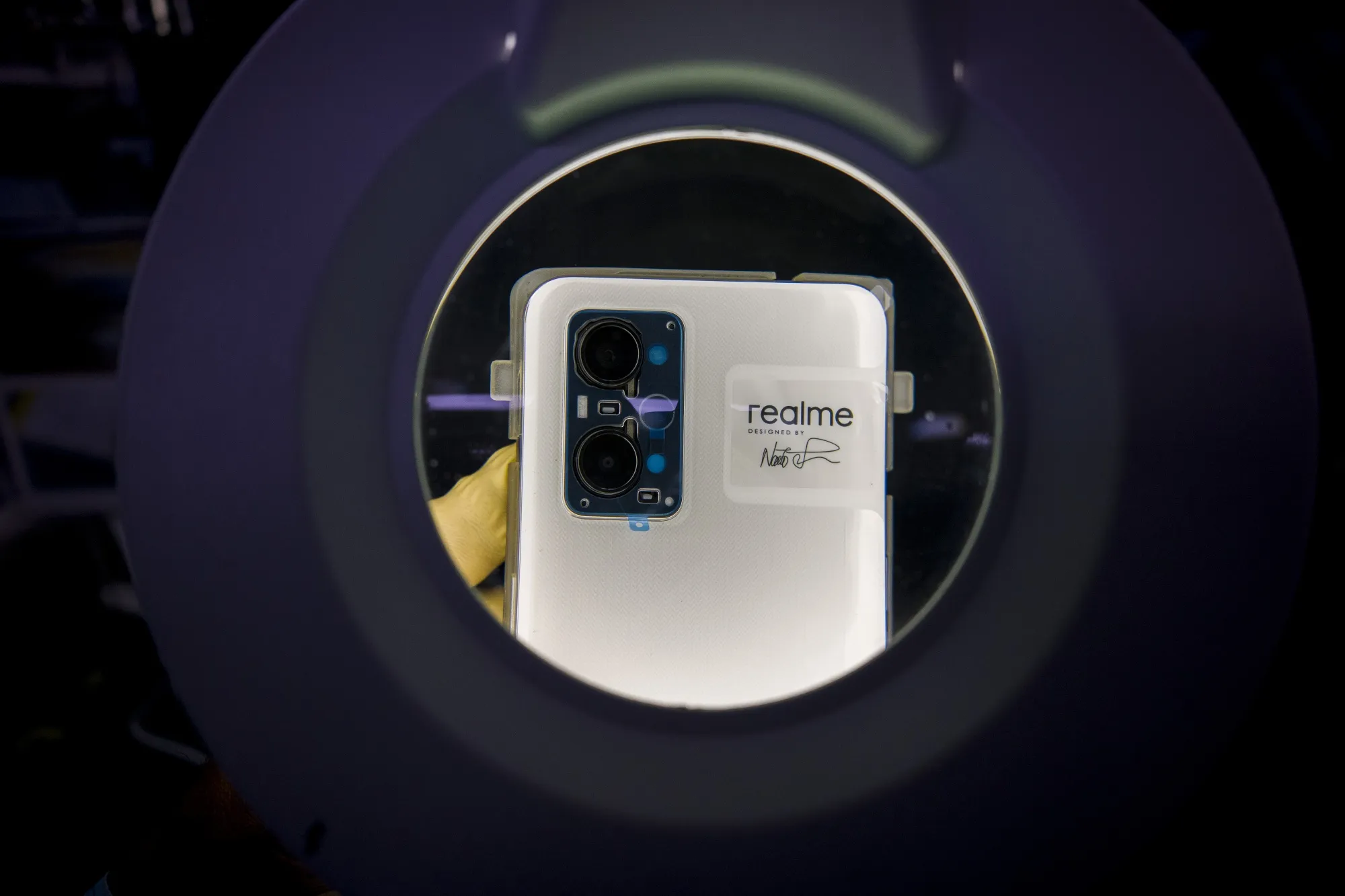 The production line at&nbsp;the Realme factory in Greater Noida, India.