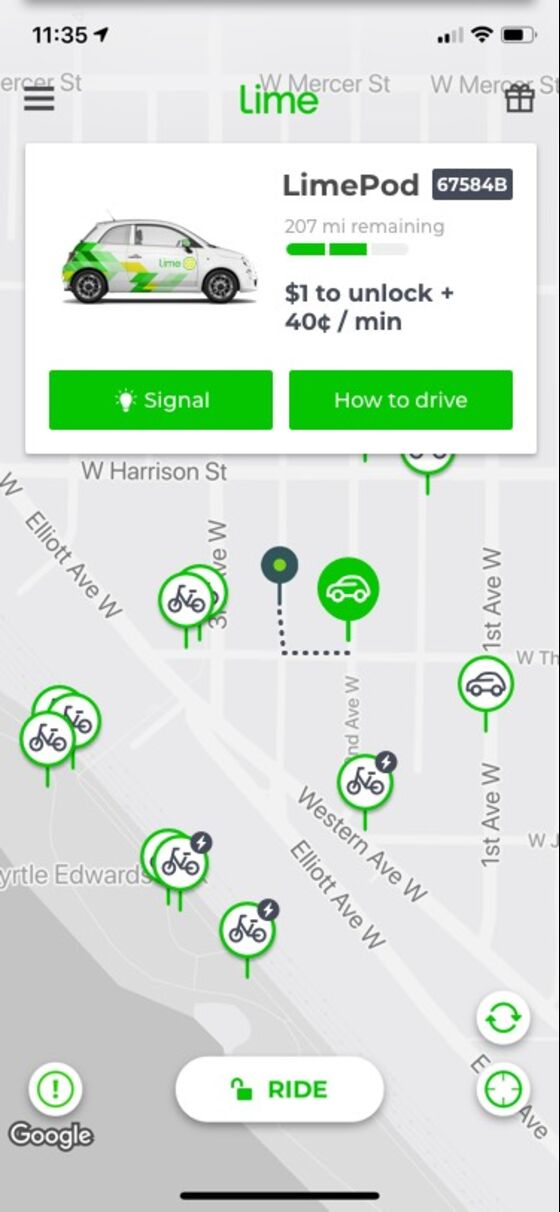 Lime Wants to Spread 1,500 Shared Cars Around Seattle