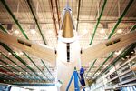 A Boeing Dreamliner 787 on the production line at the company's final assembly facility in North Charleston, South Carolina.