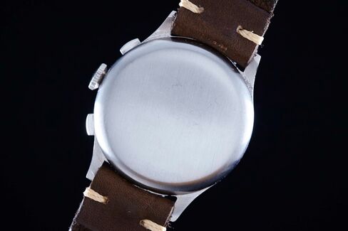 The caseback of the Harvard Chronograph.