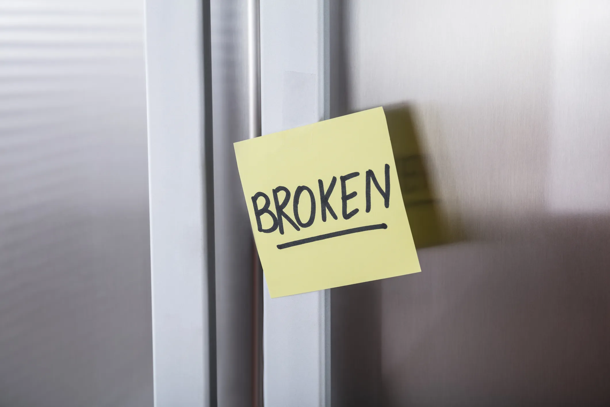 Too bad a sticky note can’t stop the alarm.