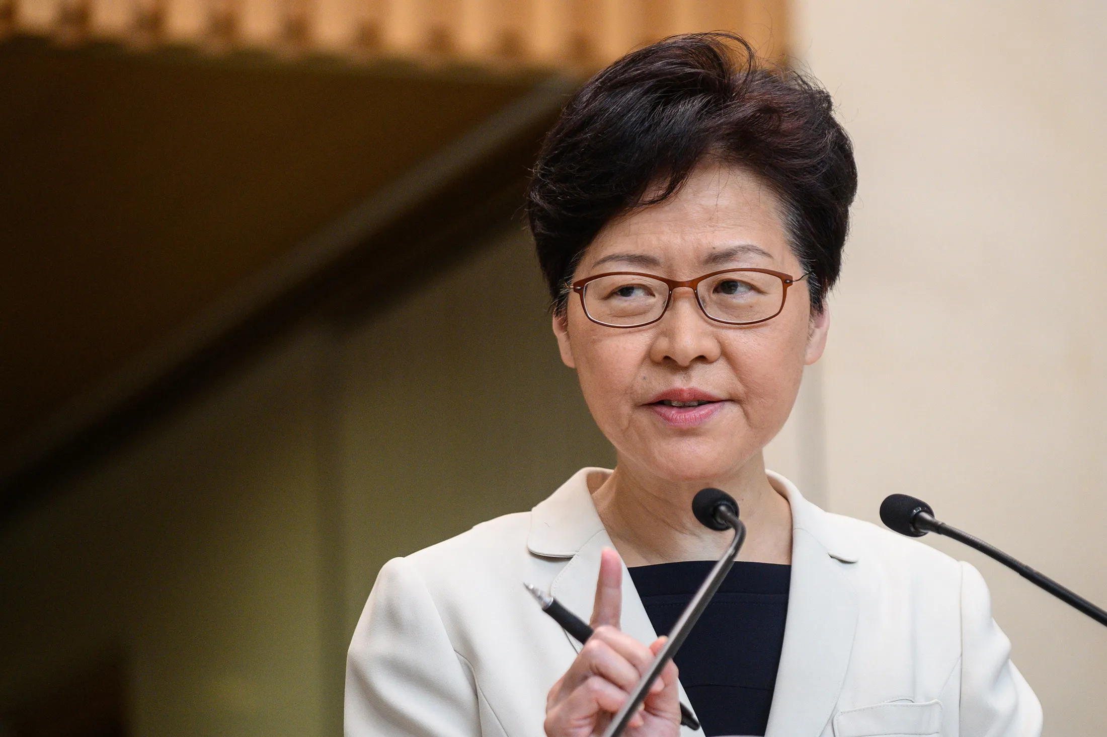 Carrie Lam on Aug. 27.