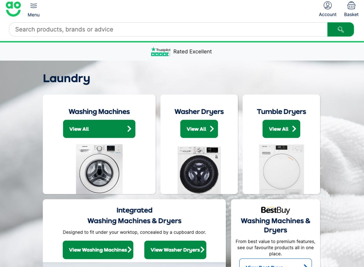 ao online washing machines