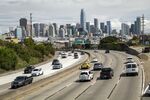 Traffic travels on highway 101 in San Francisco, California, U.S., on&nbsp;May 12.