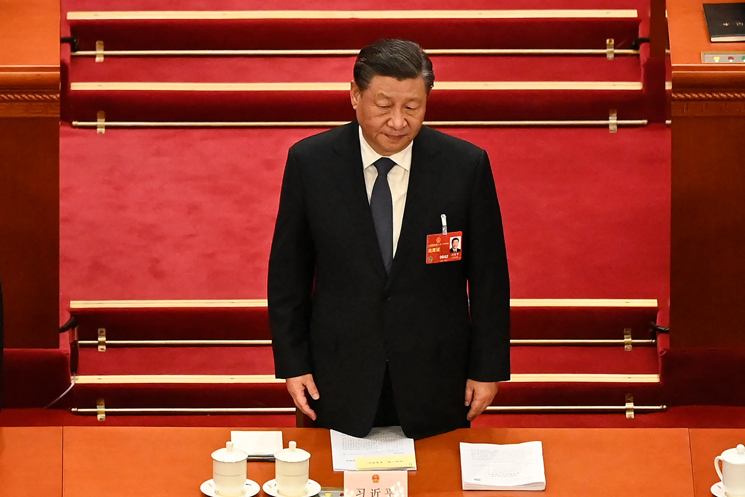 Xi Jinping at the National People's Congress&nbsp;in Beijing on March 7.