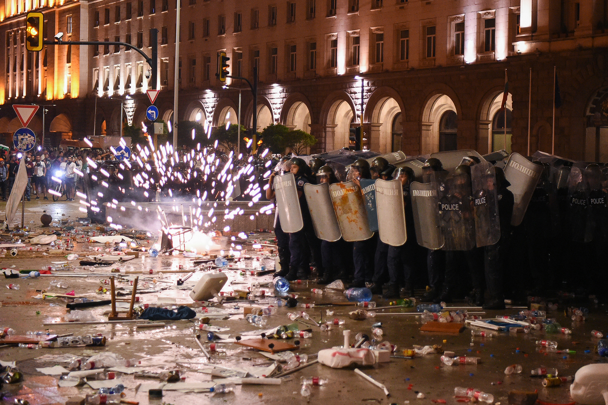 Dozens Detained As Bulgarian Protesters Clash With Police Bloomberg    1x 1 