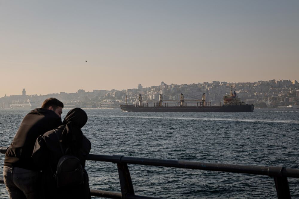 Grain Vessels in Bosporus Strait as Russia Agrees to Resume Ukraine Export Deal