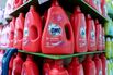 OMO laundry detergent products on supermarket shelf.    OMO