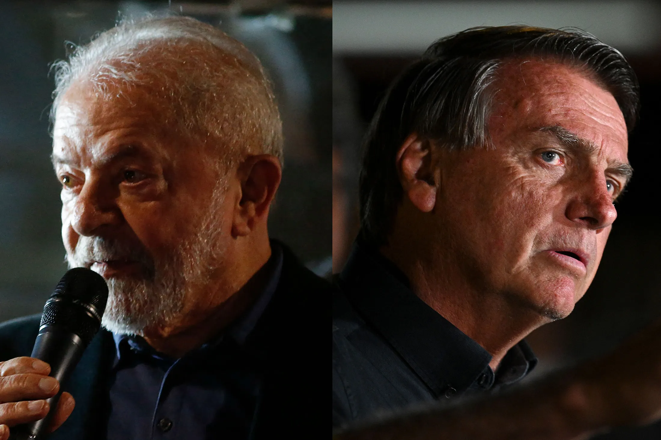 Luiz Inacio Lula da Silva and Jair Bolsonaro.&nbsp;