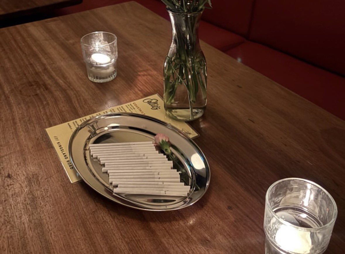 Charli XCX's wedding reception featured a silver platter with loose cigarettes on top.