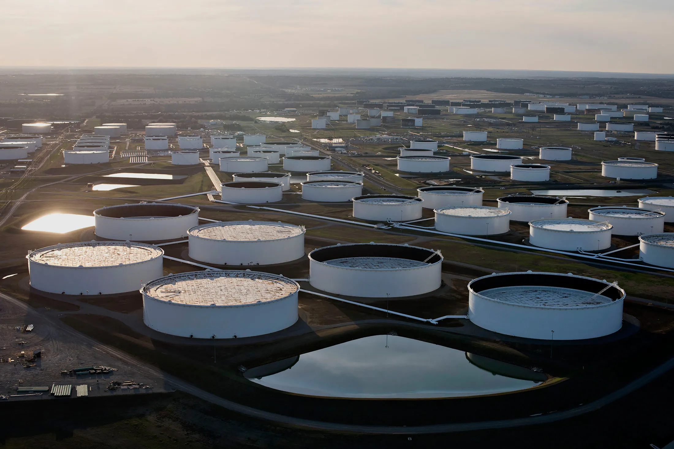 Aerial Views Of Largest U.S. Oil Hub As Stockpile Growth Slows