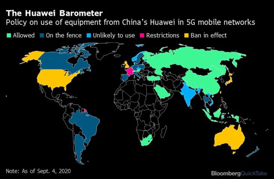 ‘Huawei Barometer’ Shows Political Pressure on 5G Rollout: Map