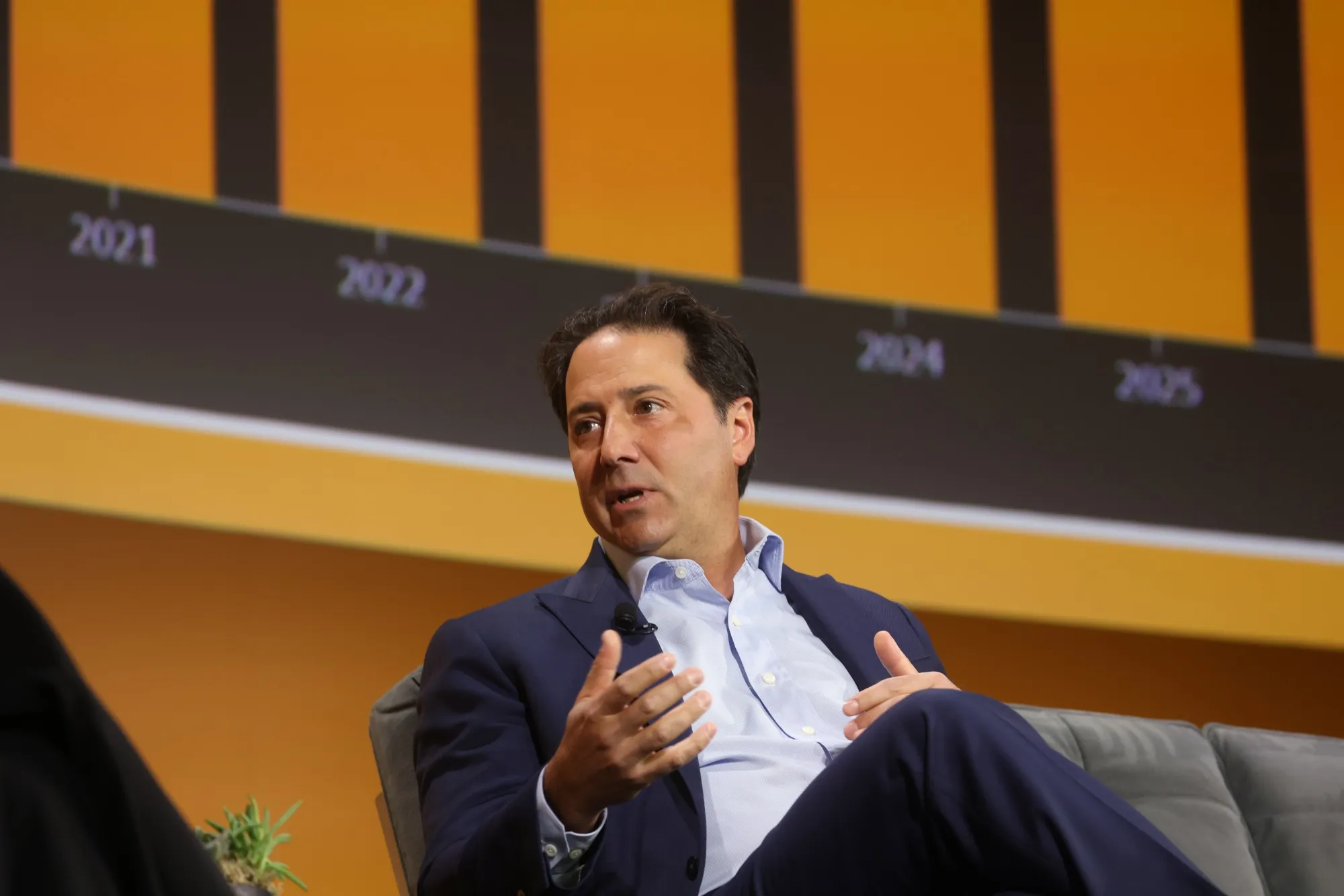 Mike Arougheti of Ares Management Corp. at Bloomberg Invest in New York on March 3, 2026.