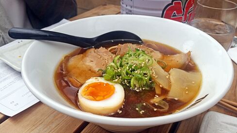 Tokyo ramen is served at Tonkotsu restaurant in Haggerston.