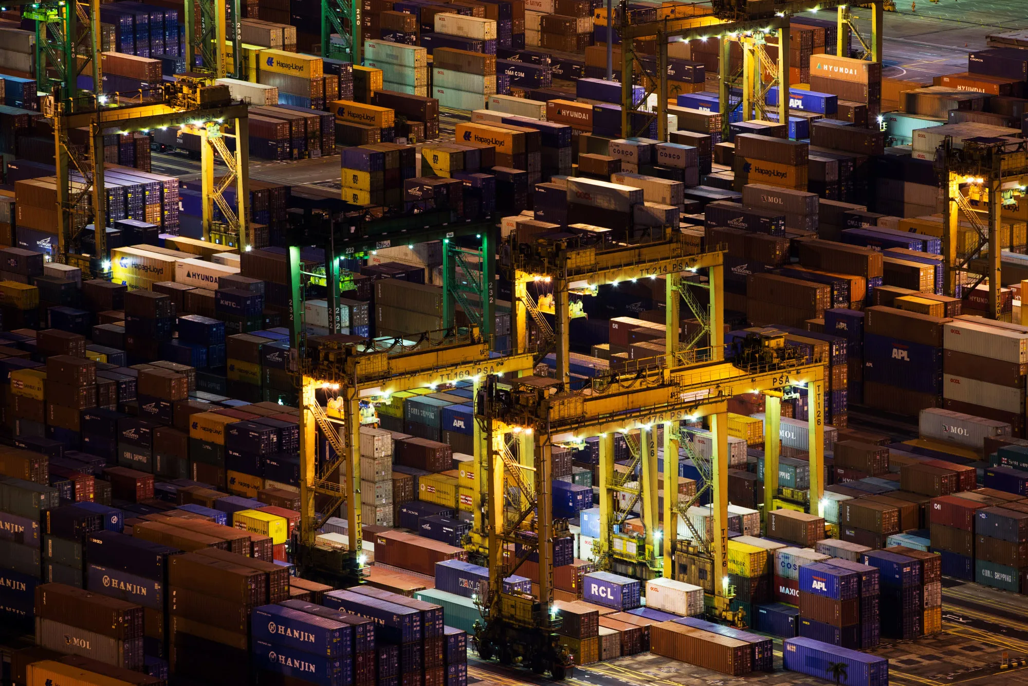 General Views Of The Port Of Singapore As Non-Oil Exports Continue To Fall
