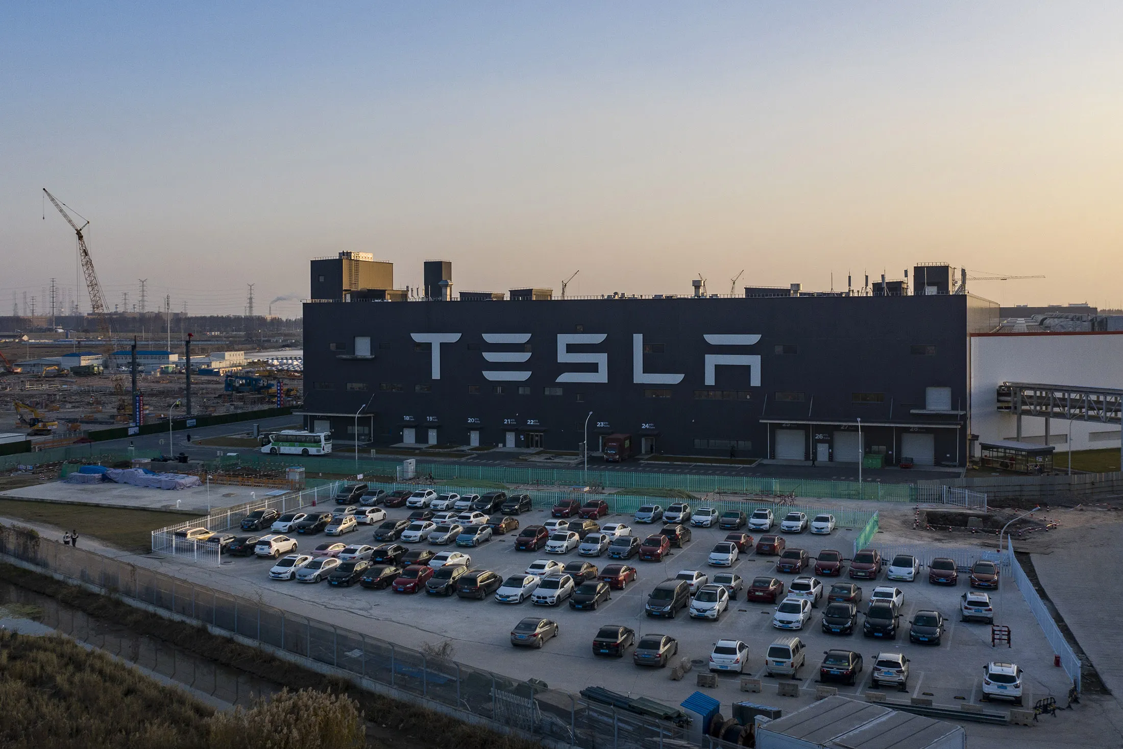 The Tesla Gigafactory in Shanghai.