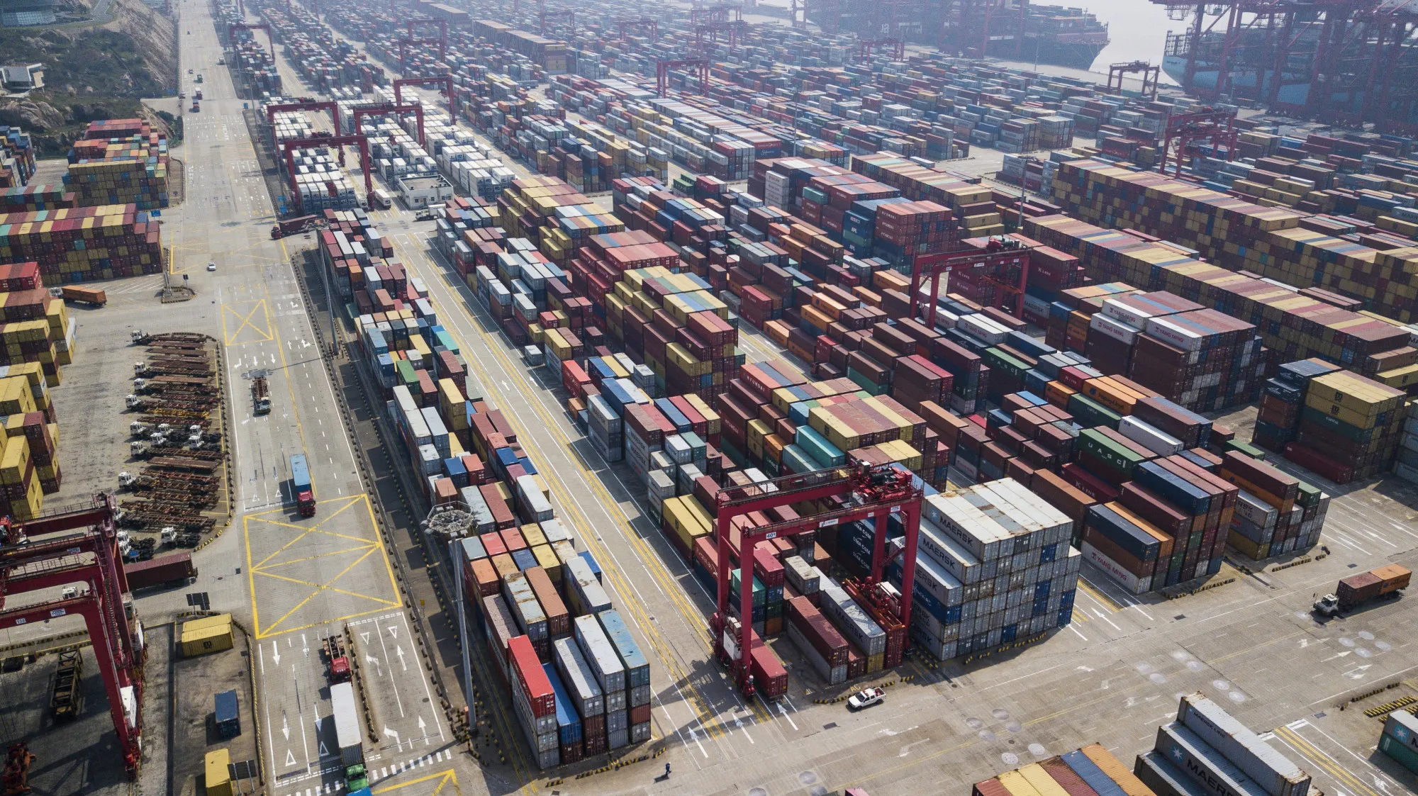 Views of the Yangshan Free Trade Port as US-China Trade War Finally Arrives