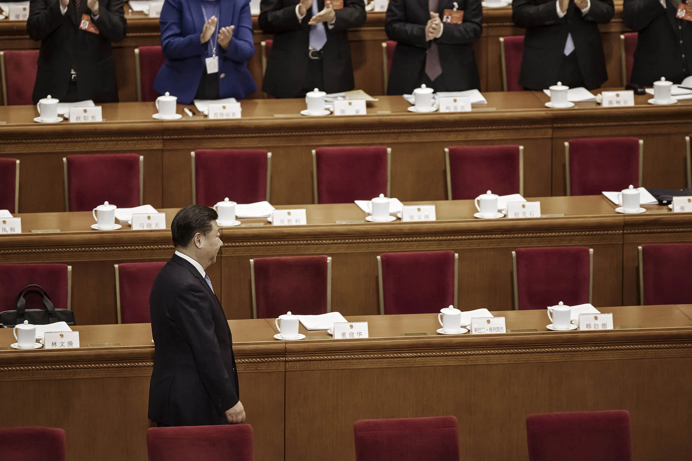 Xi Jinping arrives for the opening of the fifth session of the 12th National People's Congress in Beijing on March 5.

