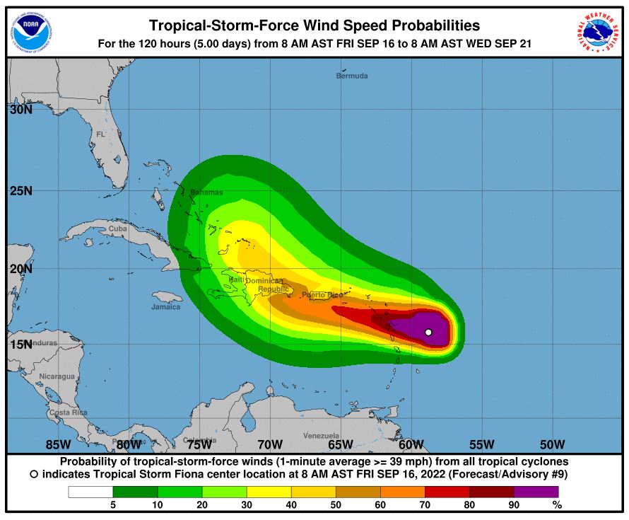 Tropical Storm Fiona Triggers Warnings For Puerto Rico, US Virgin ...