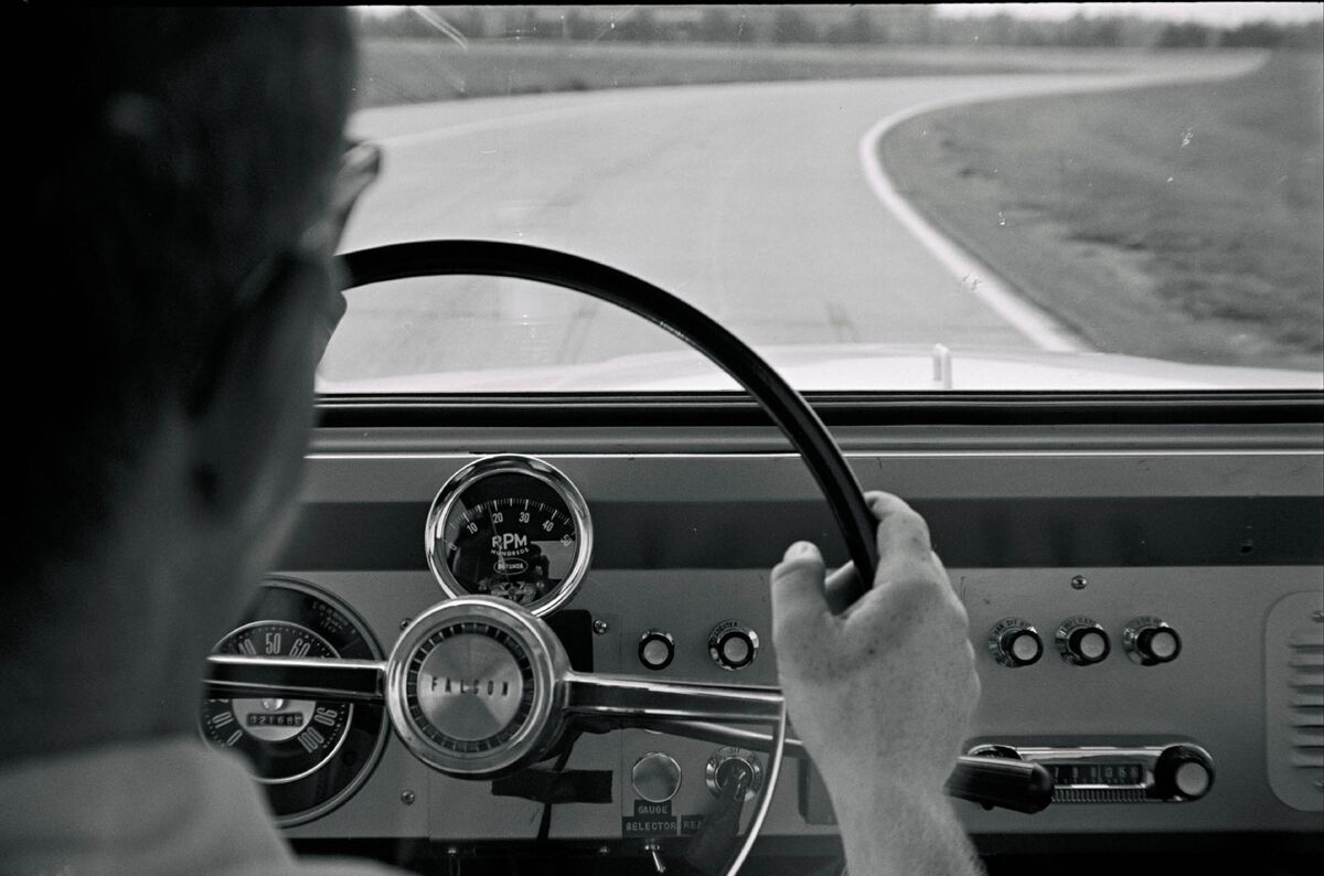 UNITED STATES - JUNE 10:  1966 Ford Bronco. Wide, flat windshield gives good vision over the Bronco's short snout. We recommend optional tach and applaud its sensible. This photo and caption appeared in the September 1965 issue of Motor Trend. (Photo by Bob D'Olivo/The Enthusiast Network/Getty Images)