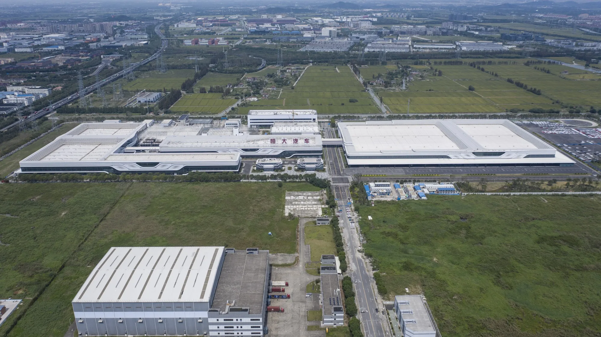 The Evergrande NEV factory in Shanghai
