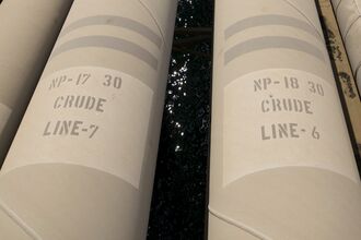 Crude oil pipes. 
