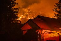 Firefighters Battle The Shady Fire In Sonoma County