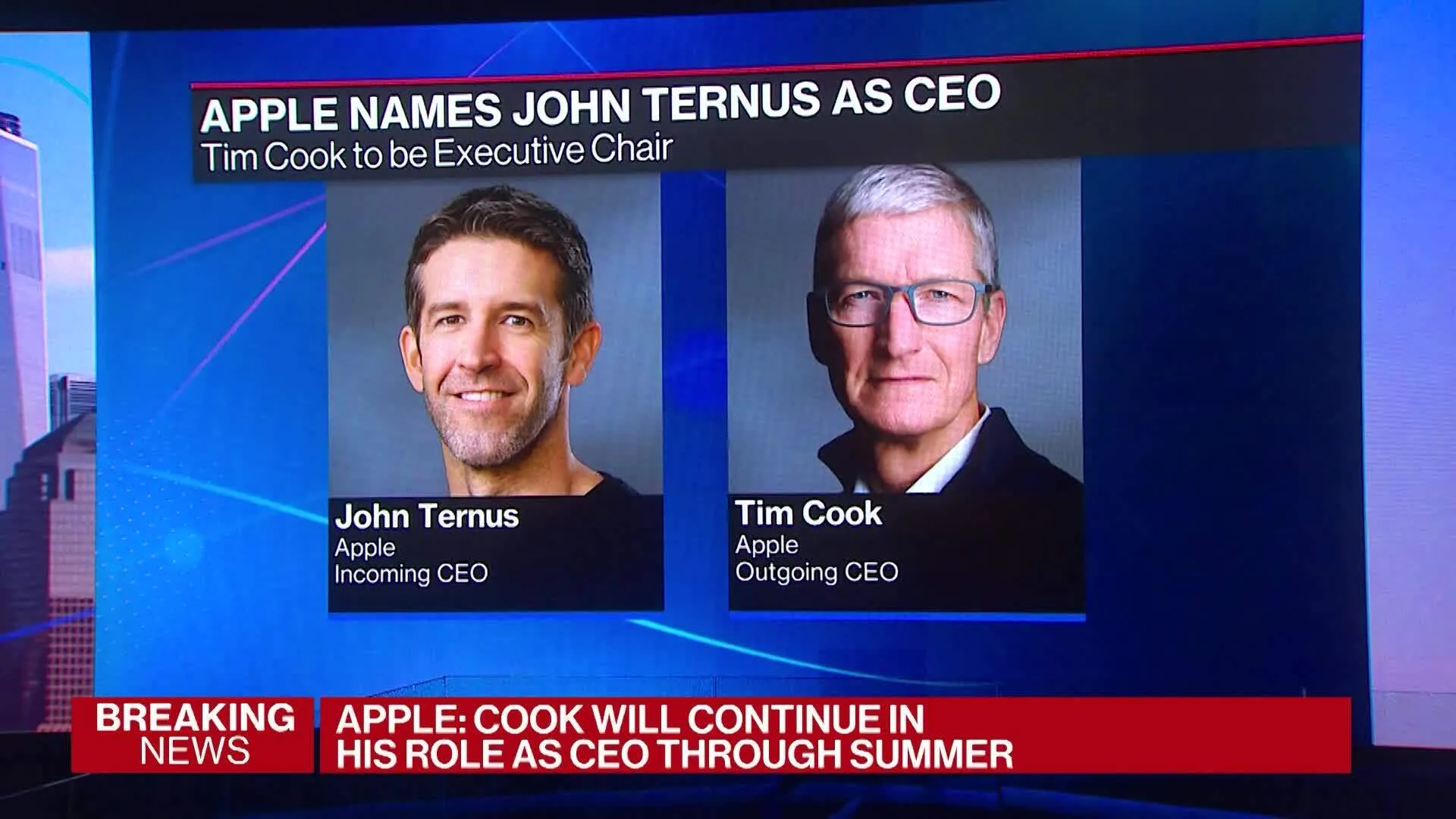 Ternus to Become Apple CEO, Cook Takes Executive Chairman Role