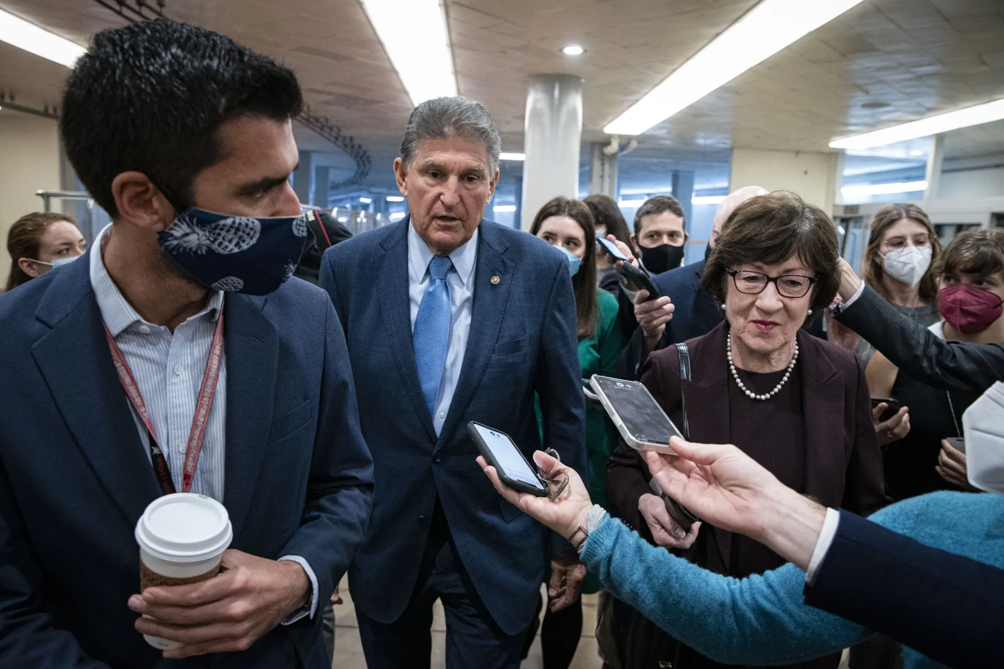 Senator Joe Manchin and&nbsp;Senator Susan Collins at the US Capitol.&nbsp;