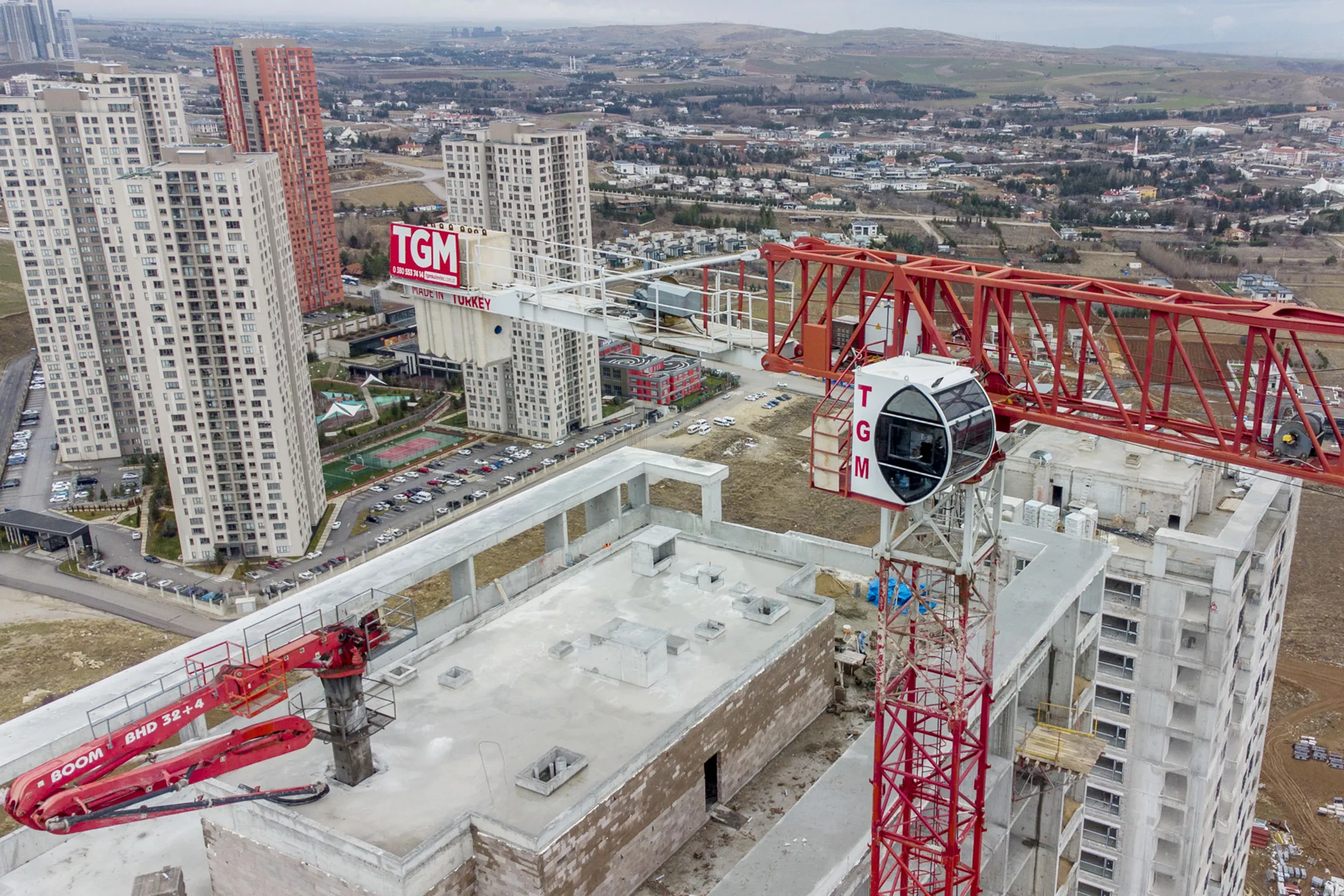 A high-rise construction site in Ankara, Turkey.