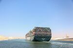The Ever Given container ship departs the Suez Canal in Egypt, on July 7.