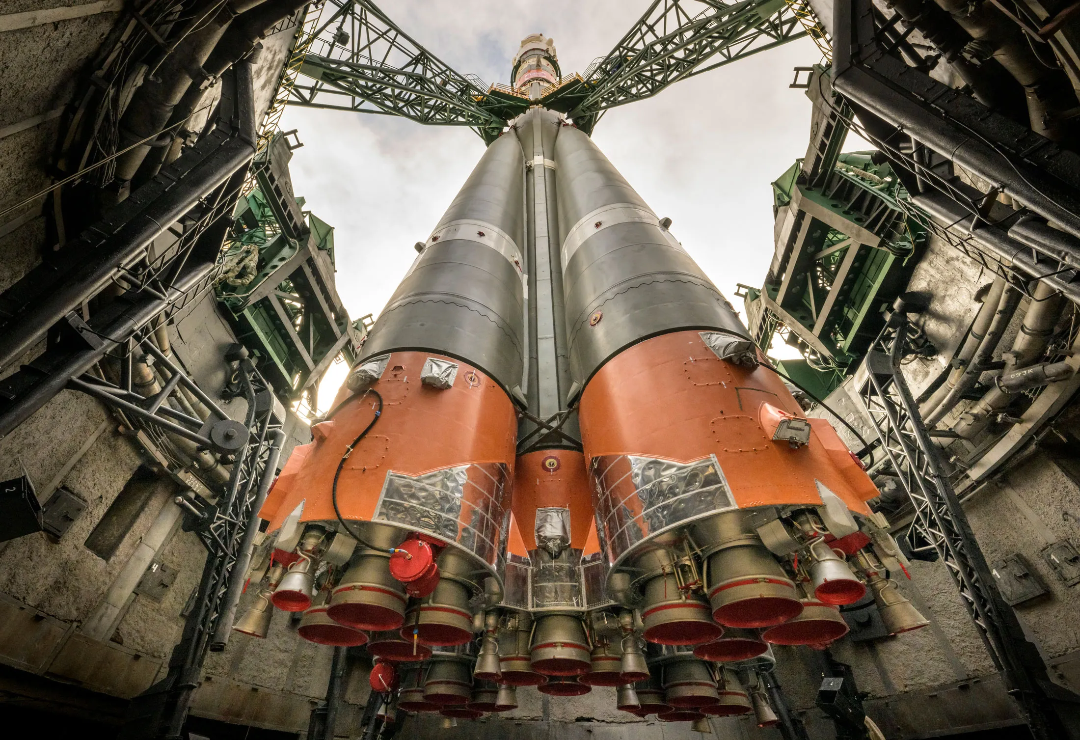 The Baikonur Cosmodrome in Kazakhstan.