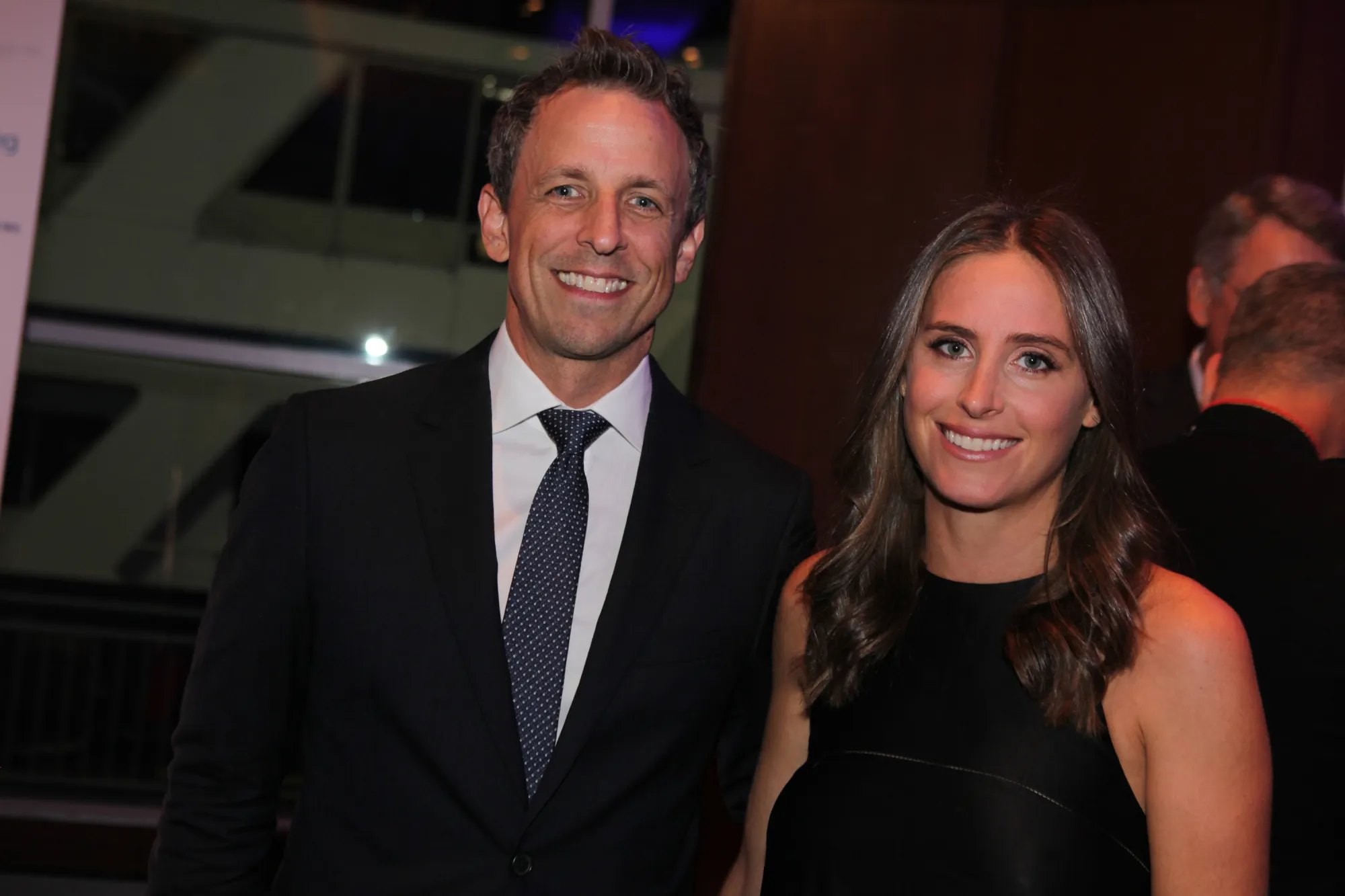 Seth Meyers and Alexi Ashe
