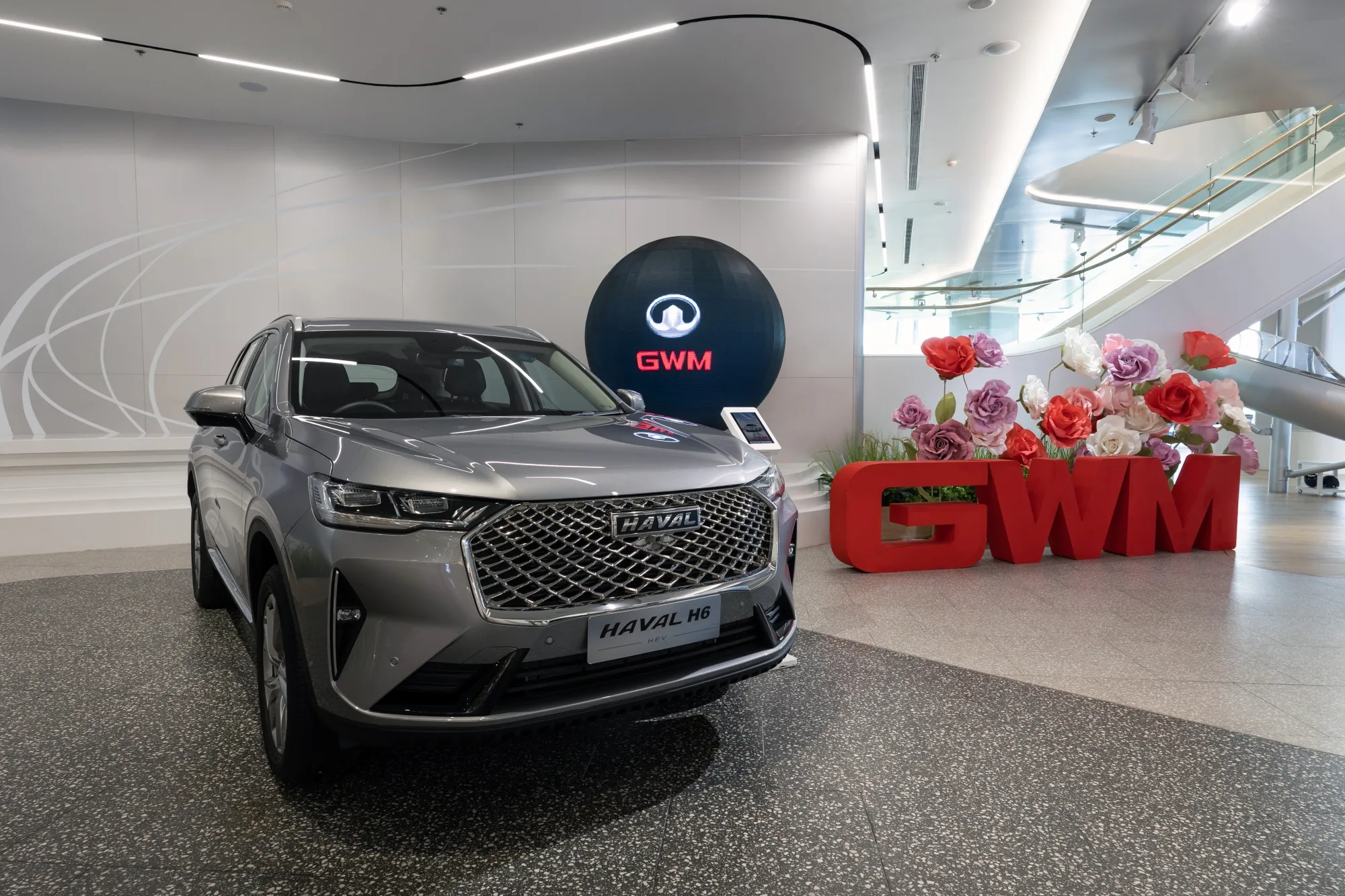 A Great Wall Motor Haval H6 Hybrid SUV on display at the company’s Experience Centre in Bangkok.