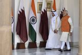 PM Narendra Modi Meets Qatar PM Sheikh Abdullah bin Nasser bin Khalifa Al Thani At Hyderabad House