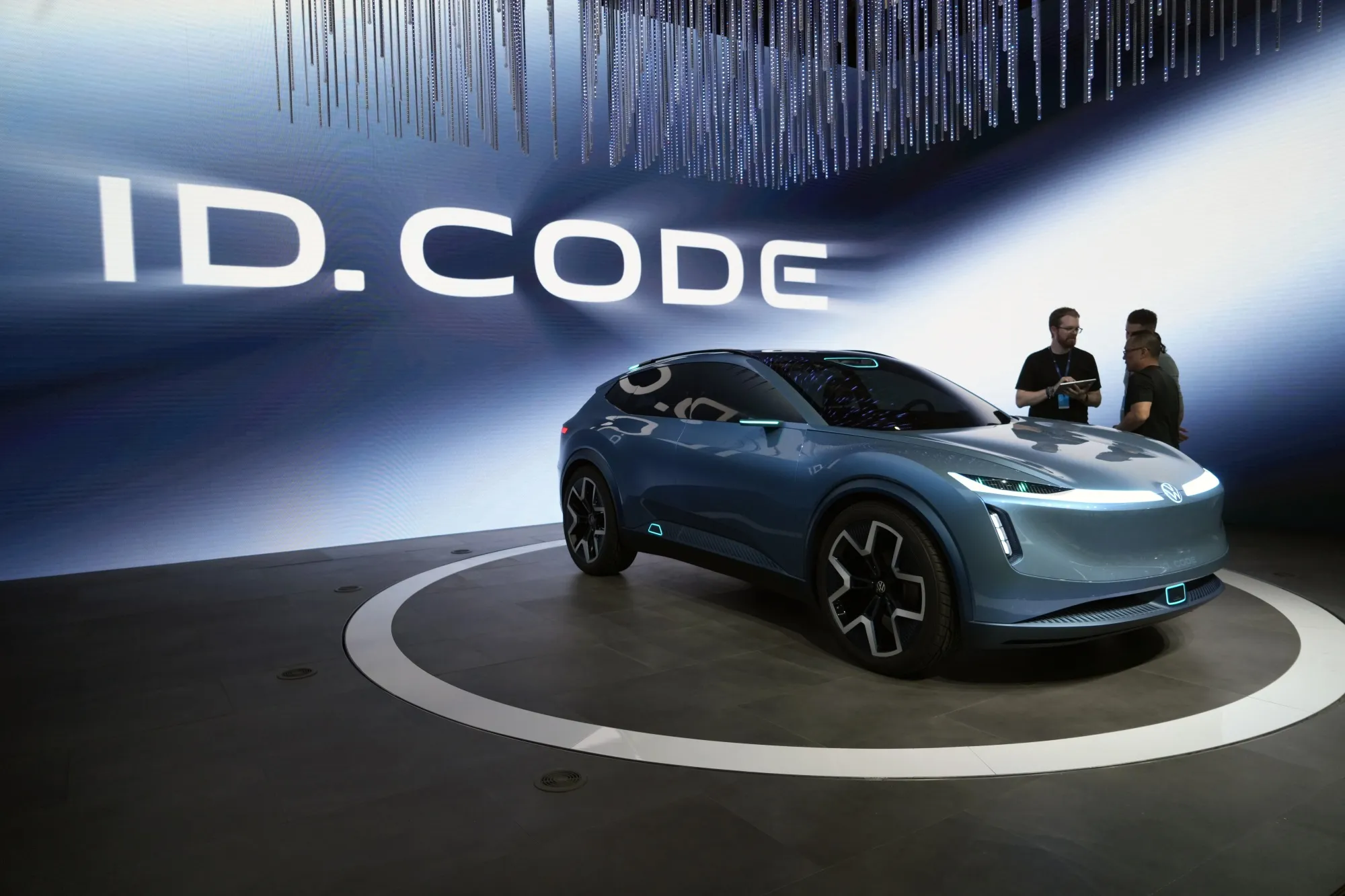 A Volkswagen AG ID.CODE concept electric vehicle during the Beijing Auto Show on April 25.