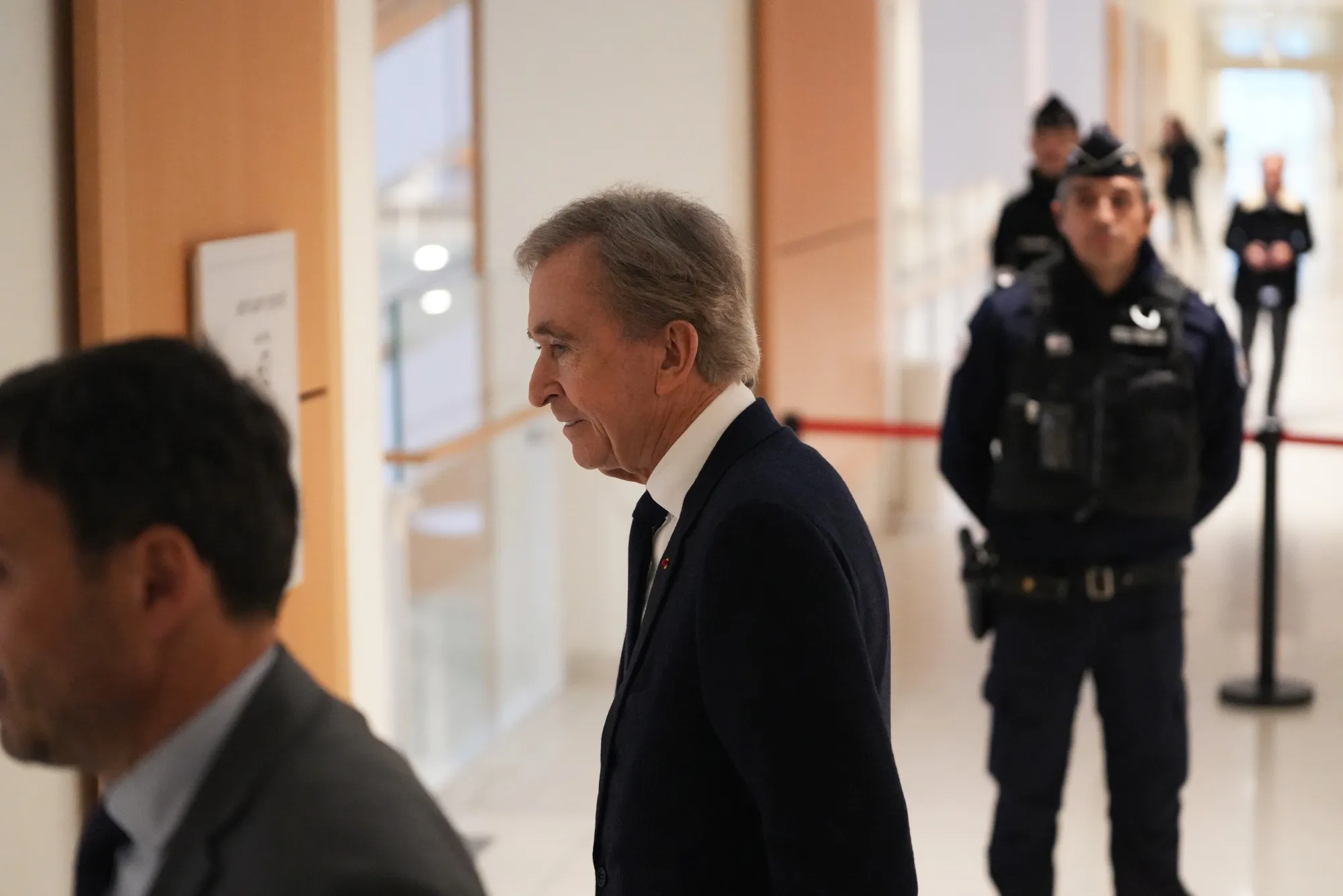 Bernard Arnault arrives at court in Paris on Nov. 28.