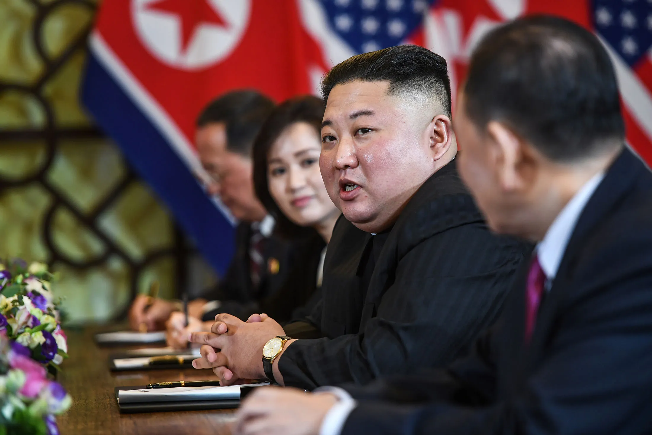 North Korea's leader Kim Jong Un&nbsp;in Hanoi on Feb. 28.&nbsp;
