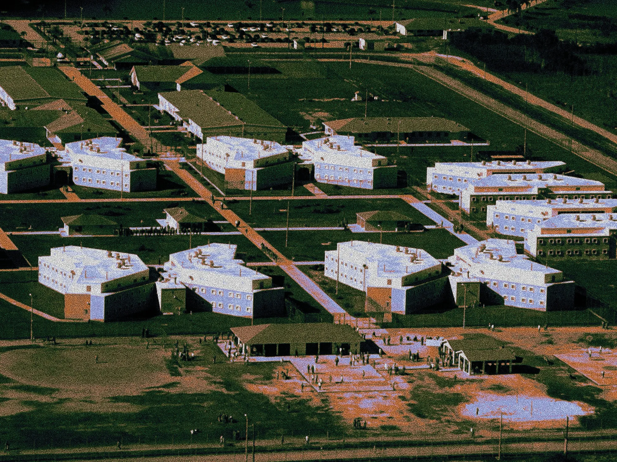 An aerial view of the Krome Detention Center outside of Miami